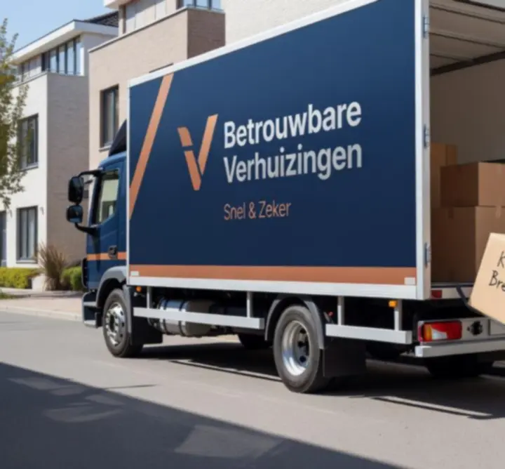 Professioneel verhuisteam met vrachtwagen