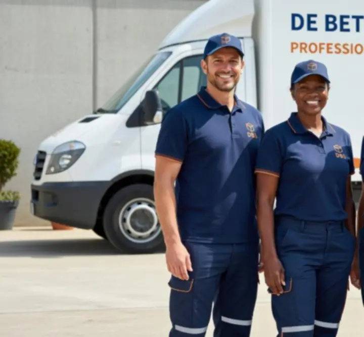 Groep ervaren verhuizers en logistiek specialisten