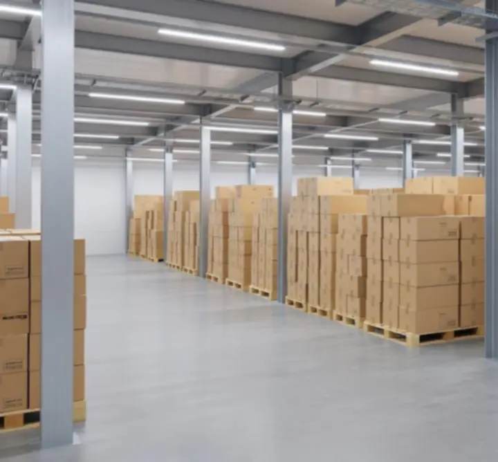 Magazijn met opslag en handling van verhuisgoederen