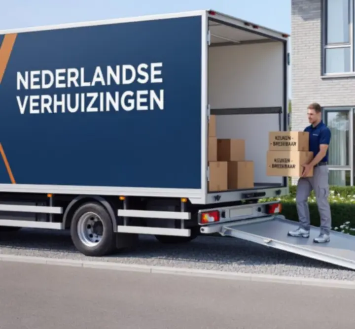 Professioneel verhuisteam dat een particuliere woning verhuist